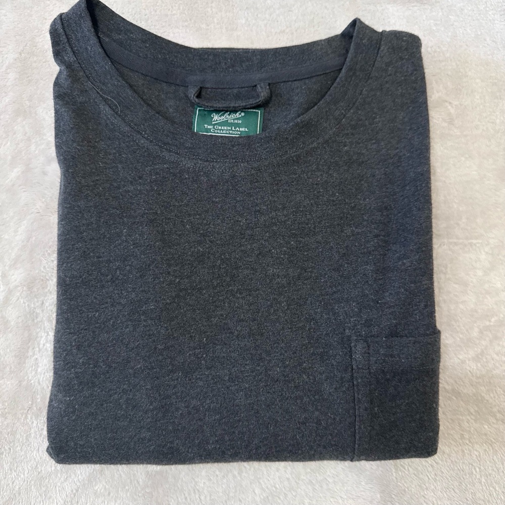 Woolrich Pullover Base Layer Men XXL Dark Grey Thermal Active Chest Pocket